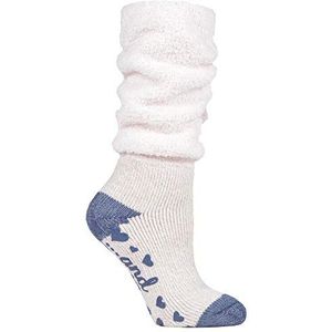 HEAT HOLDERS - Pluizige lange Slouch sokken voor dames met antislipzool, Mauve (Slouch), 37-42