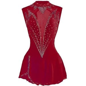 Nnnydjy Mouwloze Wedstrijdjurk Voor Kunstschaatsen Voor Dames Prestatiekostuum Voor Meisjes Voor Rolschaatsen En Ijsschaatsen Turnpakje Voor Gymnastiek Holle Rugloze Uitvoering,I,11_13Years
