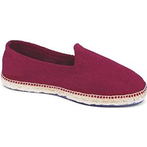 weltenmann Corralejo – Kleur Slip-on Espadrilles van Katoen met Schoenenzak, Maroon, 43, Handmade in Spain