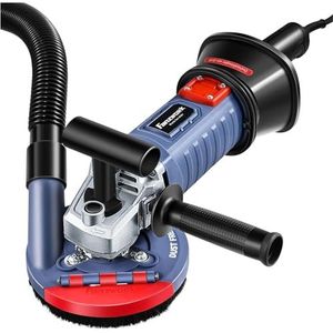 FANZWORK 1500 W betonschuurmachine, betonfrees, toerentalregelbaar, incl. premium 125 mm diamantslijpkop, afzuigkap, T-vormige handgreep, ideaal voor beton, dekvloer en tegellijm, slijpen
