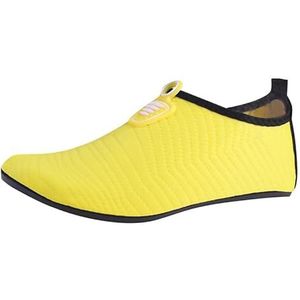 Runstarshow Waterschoenen Vrouwen Dames Strandschoenen Heren Blotevoetenschoenen Aqua Sokken Womens Sneldrogende Lichtgewicht Zee Schoenen voor Surf Zwembad Yoga Duiken Snorkelen Zwemmen, Geel, 5/6 UK