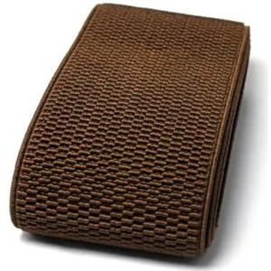 6CM brede duurzame broek rok riem Kleur elastische band/Twill elastische tape Latex elastische tape rubberen band-koffie-60mm-1M