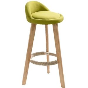 Barstoel, Barkrukken Met Massief Houten Frame Met Ronde Voetsteun, Moderne En Eenvoudige Barkrukken Met Lage Rugleuning, Stoelen Met Kussens, Geschikt For Keukens, Lounges, Bars, Kantoren, Enz. (Colo