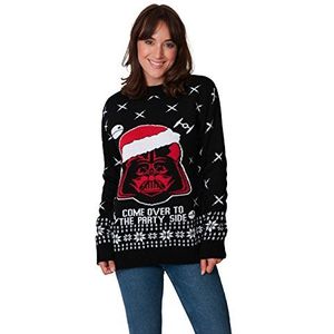 HSA Nieuwe Womens Mens Unisex Jumper Kerstmis Xmas Nieuwigheid Retro Fairisle Santa Party Sweater Jumpers Star Wars Darth Vader exclusief voor Ltd maten - S/M/L/XL/2XL/3XL/4XL, Darth Vader Xmas, S