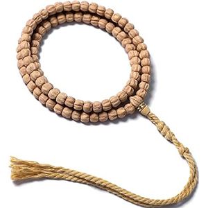 Kralenarmband, Mala gebedskralen elastische armband, boeddhistische gebedskralen ketting, Tibetaanse armband gelukssieraden for meditatie, kralenarmbanden (kleur: hout)