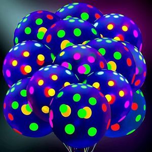 Glow in the Dark-ballon - 12 inch Glow Party-ballonnen UV-reactieve gloeiende ballonnen | 50 STKS fluorescerende ballonnen Glow in the Dark feestartikelen voor feestdagen jubilea Artsim
