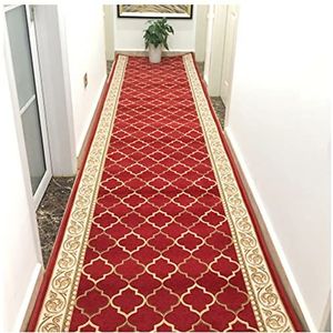 Tapijt Modern Long Hallway Carpet Red Black Golden Woonkamer Gebied Rug Hotel Luxe Hallway Rug Runner Zachte Trap Tapijt Antislip Mat Tapijt Woonkamer (Color : 2, Size : 100x300cm)