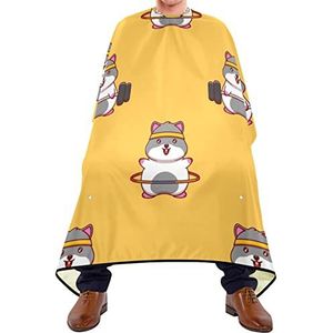 Haar knippen schort 140x168cm, schattige hamsters kappers cape grote haar knippen jurk zachte salon kapper cape, voor haar styling, kapperszaken, mannen