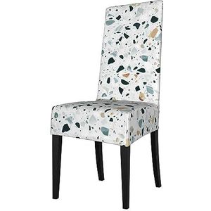 KemEng Terrazzo Marmer Pastel, Stoelhoezen, Stoelbeschermer, stretch eetkamerstoelhoes, stoelhoes voor stoelen