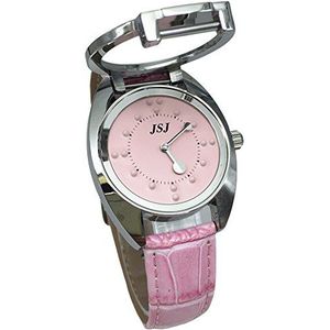 Braille Horloge met Puntindicatie voor Slechtzienden/Blinden£¬Horloge voor Heren£¬Zilverkleurige Roestvrij Stalen Horlogeband met Vouwsluiting