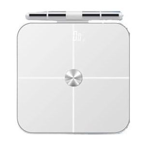 Weegschaal Badkamerweegschaal Op Batterijen Elektronische Digitale Weegschaal Multifunctioneel Personenweegschaal(White)