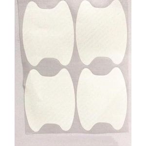 Autodeurgrepen Auto-exterieur Deurgreep Koolstof Voor Vezel Beschermfolie Anti-kras 7 Kleuren 4 Stuks(‎White Carbon)
