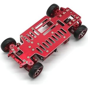 IWBR Mini 1/28 RC Autoracen Drift DIY-montageframe (Size : Red)