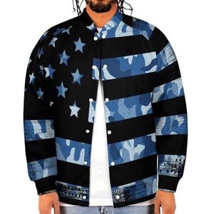 American Navy Camo Vlag Grappige Mannen Baseball Jacket Gedrukt Jas Zachte Sweatshirt Voor Lente Herfst