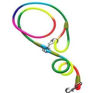 KANGYEBAIHUODIAN Reflecterende nylon riemen hondenketting trekkabel for hardlopen met vrije handen touwketting geschikt for kleine grote honden (Color : Colorful, Size : 240CM)