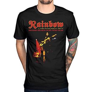 Rainbow Live in Munich T-Shirt English Rock Band Ritchie Blackmore Black XL