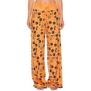 CheJooe Halloween pyjama voor dames broek dames pompoenen geest pyjama schattige zachte lange bodems vrouwen pyjama pyjama pyjama cadeau (kleur: geest, maat: klein)