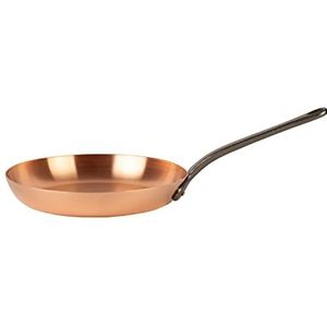 Cuisine Romefort | Pure koperen pan Ø 28 cm dikwandig | pan van massief koper zonder coating (L | 28 cm)