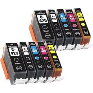 Inktcartridge PGI425 CLI426 Compatibel met CA-NON PIXMA MG 5140 5240 6140 8140 6240 8240 5340 IP4840 IP4940 IX 6540 MX714(2SET 10PK)