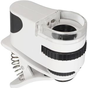 50x Zoom Clip-on Vergrootglas, LED UV-verlichting Universele Microscoop Vergrootglas voor Smartphone Juwelen Clip-on Microscoop Vergrootglas
