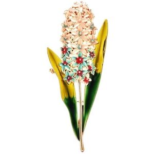 Mode Strass Broche 2Pcs Lavendel Bloem Broches Voor Lady Vrouwen 2-kleuren Schoonheid Emaille Lila Bloemen Kantoor Party Broche Pins Present, Eén maat, Agaat