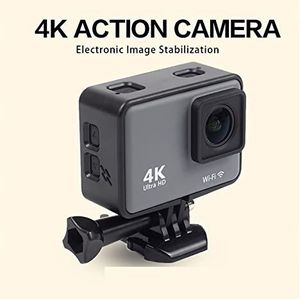 Actiecamera, 4K / 60FPS Anti-shake actiecamera met afstandsbediening Scherm Waterdichte sportcamera Drive-recorder(Action Camera-A)