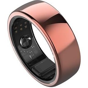 aabo Ring, Health & Fitness Tracker Smart Ring, Geavanceerde Slaapmonitoring, Stress & Activiteit Tracking, Titanium, IP68 Waterdicht (US Maat No 9, Draadloos - Radiant Rose Gold)