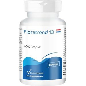 Floratrend 13 - Cultuurcomplex met 41,5 miljard CFU - 13 probiotische bacteriestammen - met inuline - 60 capsules - hoge dosering - biologisch beschikbare supplementen uit Duitsland | Vitamintrend