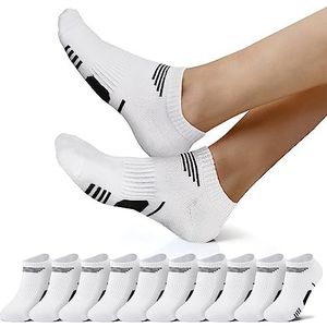 NUOZA Enkelsokken Dames 35-38 Korte Sokken Dames Sneakersokken Wit Sneaker Sokken 35-38 Damessokken Socks Women 10 Paar,Wit