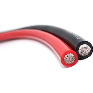 Flexibele siliconen elektrische draad, Verwarmingskabel 3 meter vertind koper siliconen draad Multi-AWG Multicolor -65 tot 200C(Red,7 AWG)