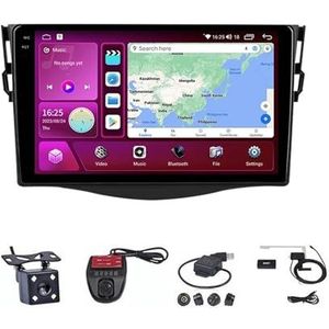 Android Touch Screen Car Stereo 10 Inch Car Stereo Radio Plug And Play Autotoebehoren Autoradio met Bluetooth En Navigatie En Achteruitrijcamera Voor Toyota RAV4 2007-2012 (Size : M100S WIFI 1G+16G