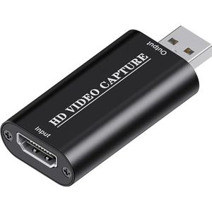 4K HDMI video capture-kaart, game capture-kaart, cam link kaart, video capture-apparaat HDMI naar USB 2.0 voor gaming, streaming, compatibel met Nintendo Switch, PS3/4, Xbox One