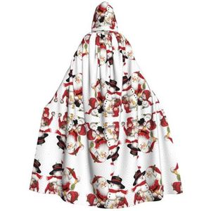 Bxzpzplj Kerstman. Print carnaval cape met capuchon voor volwassenen, heks vampier cosplay kostuum mantel, carnaval feesten