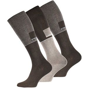 VCA - Kniekousen - Bruin-tinten - 3 paar - Katoen met Elastaan - Zonder Elastische Tailleband