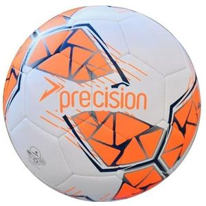 Precision Fusion High Performance Midi voetbal, duurzaam, machinaal gestikt TPU, 2 mm EVA gevoerd, lichtgewicht 220 g, wit, officiële balmaat 2