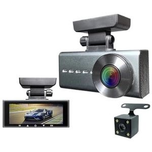 Dash Cam Dash Cam Voor Auto Voor Achter 3.16''IPS Loop Record G-sensor Noodgeval Bespaar 24 Uur Parkeerbewaking 64GB WDR Nachtzicht WIFI Dashcam