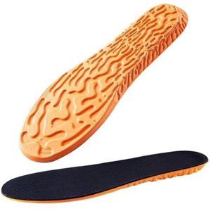 YGLEEULI Inlegzolen 1,5-3,5 cm onzichtbare hoogte verhogen, sportinlegzolen, oranje, EVA-traagschuim, zool pad ademend, comfortabel voor mannenvoetverzorging (1,5 cm, 41-42)