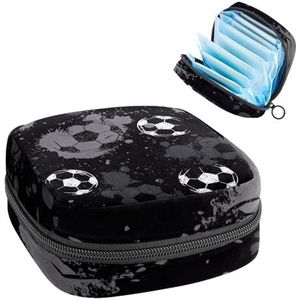 Opbergtas voor maandverband, menstruatiecup zakje tampon tas, menstruatiepads, houder organizer voor vrouwen, meisjes, voetbal