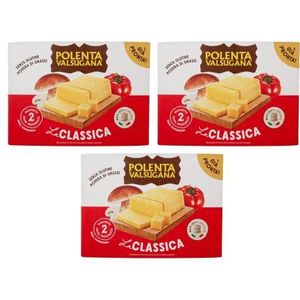 3 x Polenta Valsugana La Classica kant-en-klaar gerecht met 100% Italiaanse maïs, verpakking van 1200 g