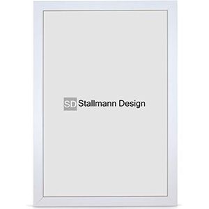 Stallmann Design Fotolijst New Modern 60x80 cm wit frame voor DIN 4 en 60 andere formaten fotolijst wissellijst gemaakt van hout MDF meerdere kleuren naar keuze frame voor foto of foto's