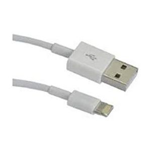 Microconnect Lightning1 USB-kabel, 1 m, USB A, wit - USB-kabel (1 m, USB A, 2.0, stekker/stekker, wit)