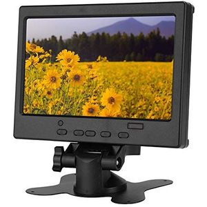 Schermmonitor, 7 inch HD 1080P draagbare mini multifunctionele 1024x600 monitor, met standaard ondersteuning HDMI/VGA/AV-ingang (100-240V) scherm, voor auto display