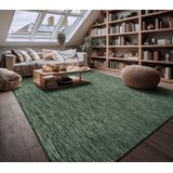 Paco Home Tapijt Vloerkleed In-& Outdoor Balkon Terras Keukenvloerkleed Eenkleurig Gemêleerd Patroon, Maat:200x280 cm, Kleur:Groen