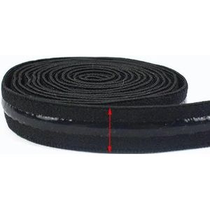 2/5/10M Zwart Wit Elastische Band 1-5cm Siliconen Antislip Rubberen Lint Ondergoed Rok Sportkleding Polser DIY Naaimateriaal-EB014-Zwart-10mm-2Meter