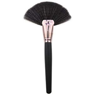 Glamza Zwart en Rose Gold Fan Highlight Brush Face Body Contour Blending Contouring