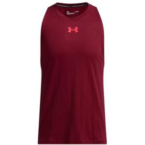 Under Armour Heren Baseline Katoenen Tank Top Sport Training, Kardinaal, M