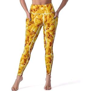 Macaroni Yogabroek voor dames, met zakken, hoge taille, legging voor work-out, gym