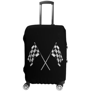 Zwart-wit Geruite Vlaggen Bagage Cover Leuke Koffer Protector Reizen Bagage Case Covers S