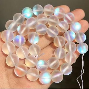 Natuurlijke oranje jades Chalcedoon stenen kralen losse ronde kralen voor sieraden maken 15 inch streng 6 8 10 12mm DIY armband ketting - mat kristal - 8 mm 46 stuks kralen