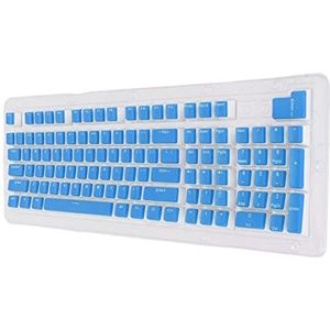 Vervangende toetsdoppen, OEM-hoogte goed gevoel voor FOS Step High Durability toetsenborddoppen voor 87 toetsenborden voor 108 toetsenborden (blauw wit)